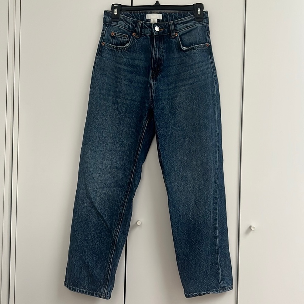 Dark Blue wash mom jeans